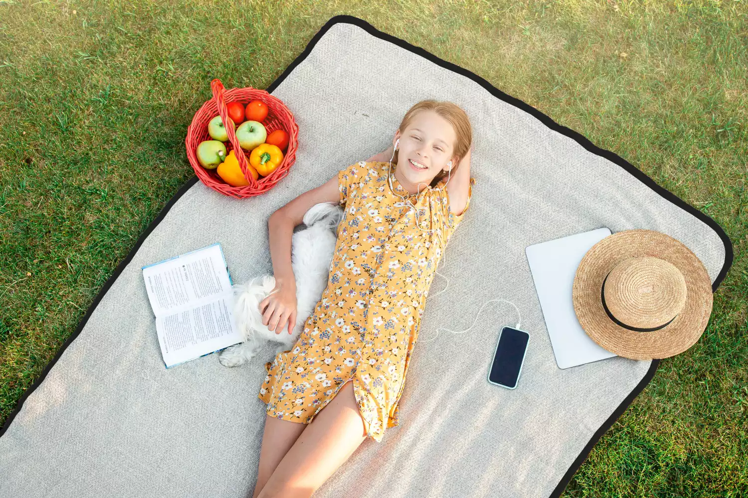 waxed canvas picnic blanket