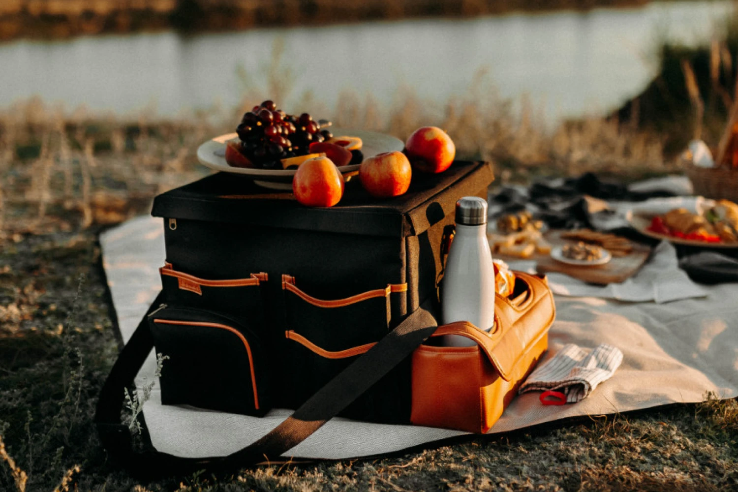 retro picnic blanket