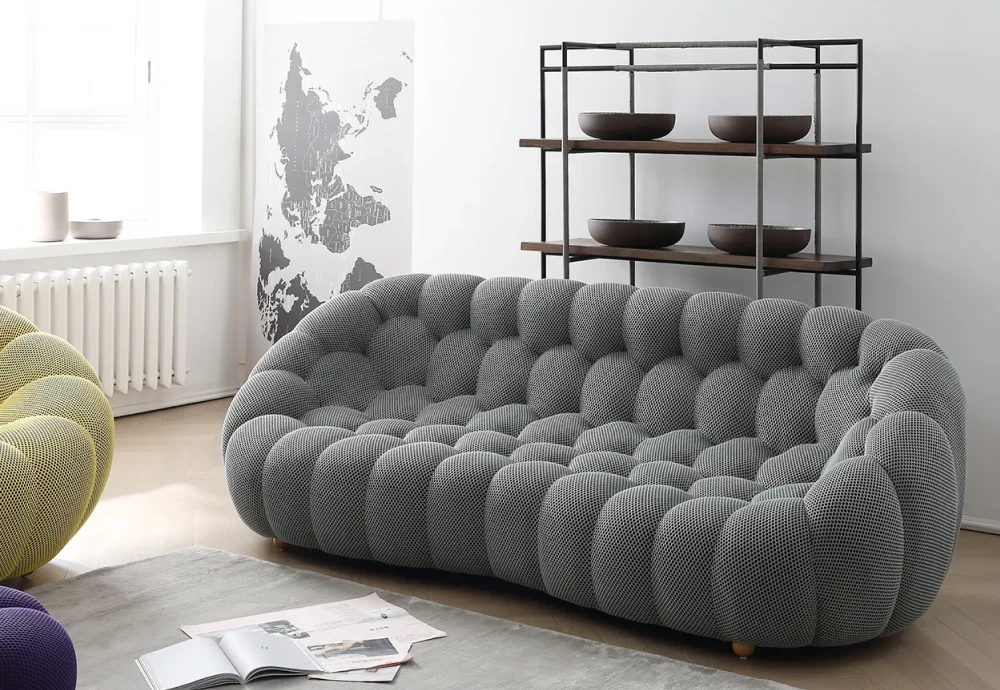 bubble curved 3 4 seat sofa